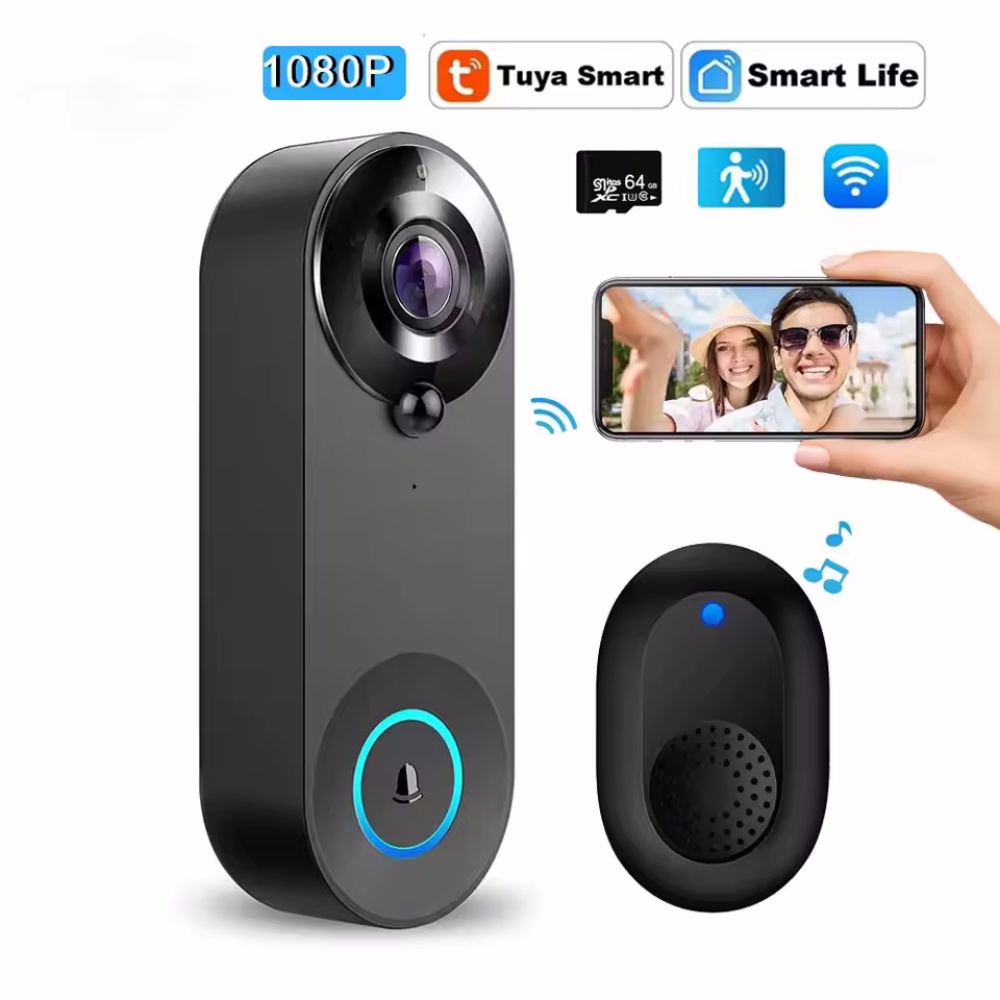 Smart Home Video - Tuya 1080P 무선 WIFI 초인종 비디오