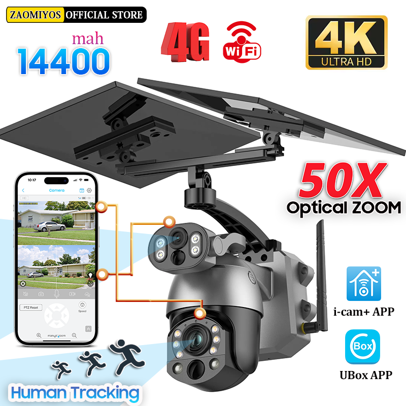 Smart Home Camera Ezviz - 4K 50X 줌 10MP 태양광 카메라