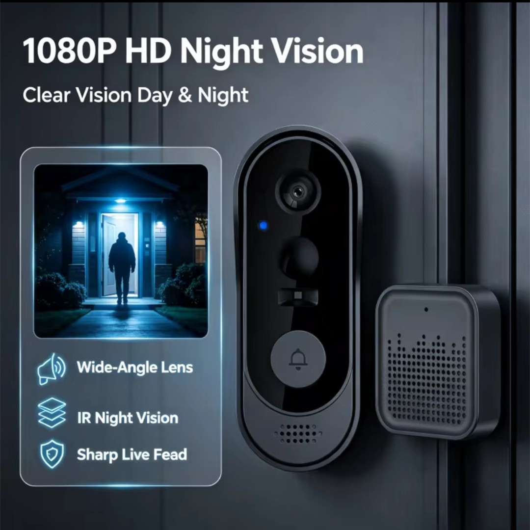 Smart Home Video - 투야(Tuya) Wi-Fi 스마트 비디오 초인종, 1080P