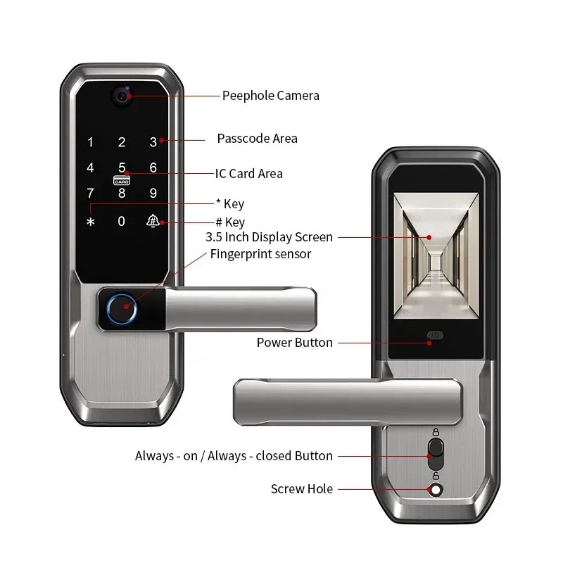 투야 와이파이 스마트 도어락, 피프홀 카메라 내장, 싱 - Smart Home Door Lock 리뷰 및 가격